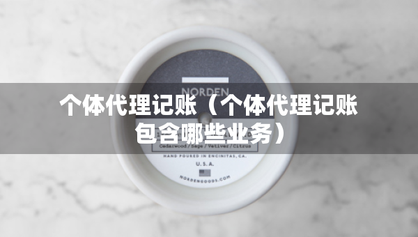 個體代理記賬（個體代理記賬包含哪些業(yè)務(wù)）