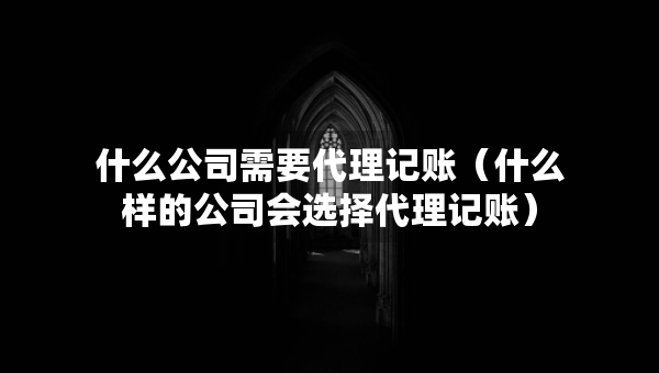 什么公司需要代理記賬（什么樣的公司會選擇代理記賬）