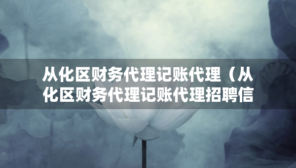 從化區(qū)財務代理記賬代理（從化區(qū)財務代理記賬代理招聘信息）