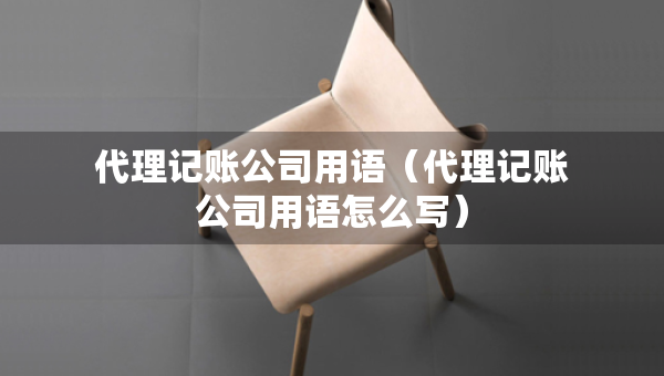 代理記賬公司用語（代理記賬公司用語怎么寫）