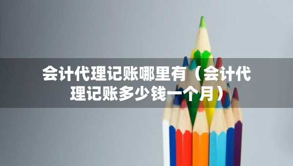 會(huì)計(jì)代理記賬哪里有（會(huì)計(jì)代理記賬多少錢一個(gè)月）