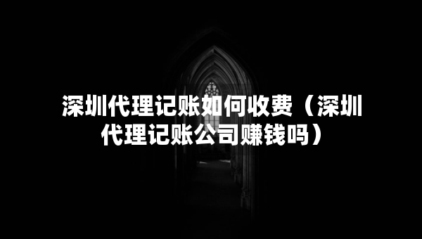 深圳代理記賬如何收費(fèi)（深圳代理記賬公司賺錢嗎）