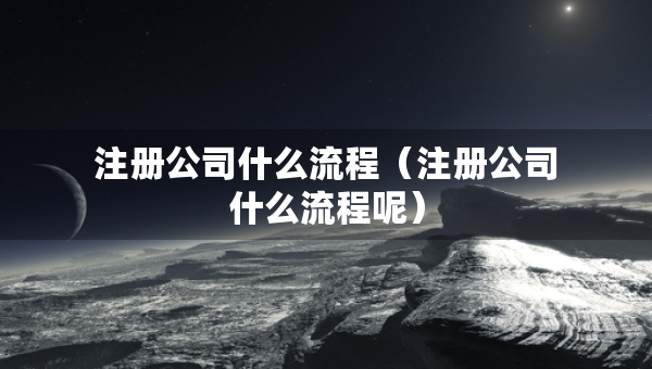 注冊(cè)公司什么流程（注冊(cè)公司什么流程呢）