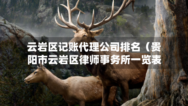 云巖區(qū)記賬代理公司排名（貴陽市云巖區(qū)律師事務(wù)所一覽表）