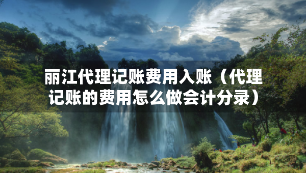 麗江代理記賬費用入賬（代理記賬的費用怎么做會計分錄）