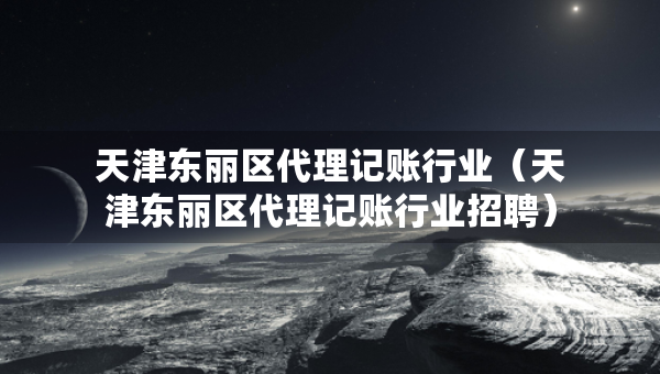 天津東麗區(qū)代理記賬行業(yè)（天津東麗區(qū)代理記賬行業(yè)招聘）