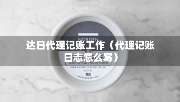 達(dá)日代理記賬工作（代理記賬日志怎么寫）