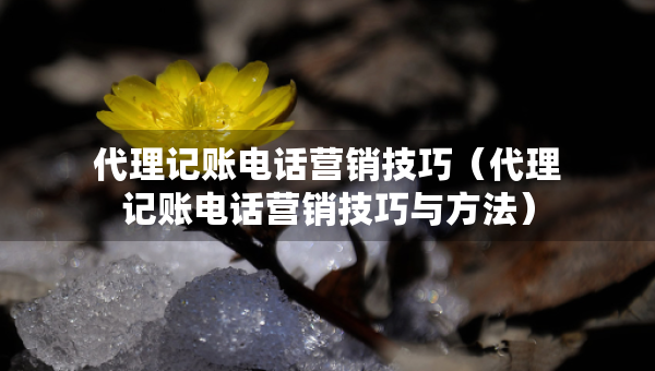 代理記賬電話營(yíng)銷技巧（代理記賬電話營(yíng)銷技巧與方法）