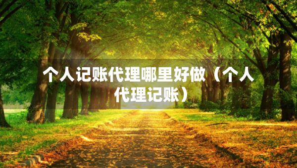 個(gè)人記賬代理哪里好做（個(gè)人 代理記賬）