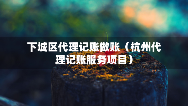 下城區(qū)代理記賬做賬（杭州代理記賬服務項目）