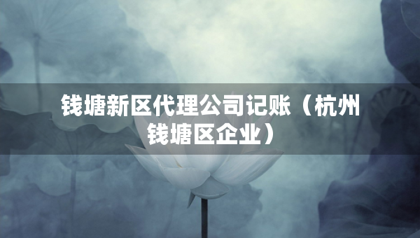 錢塘新區(qū)代理公司記賬（杭州錢塘區(qū)企業(yè)）
