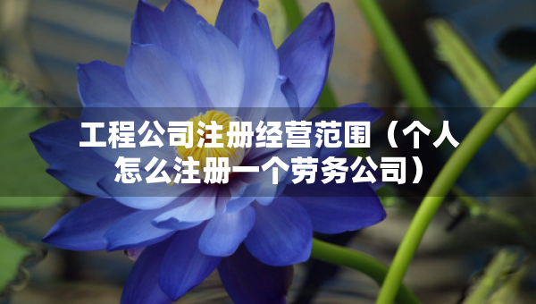 工程公司注冊經(jīng)營范圍（個人怎么注冊一個勞務公司）