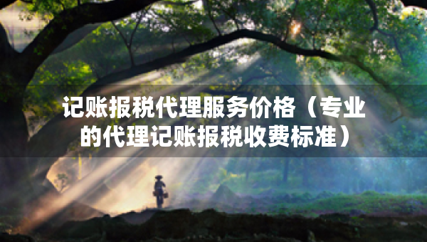 記賬報(bào)稅代理服務(wù)價(jià)格（專業(yè)的代理記賬報(bào)稅收費(fèi)標(biāo)準(zhǔn)）