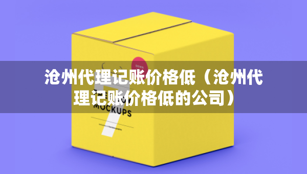 滄州代理記賬價(jià)格低（滄州代理記賬價(jià)格低的公司）