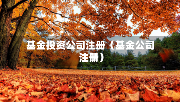 基金投資公司注冊(cè)（基金公司 注冊(cè)）