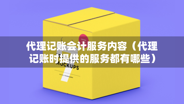 代理記賬會(huì)計(jì)服務(wù)內(nèi)容（代理記賬時(shí)提供的服務(wù)都有哪些）