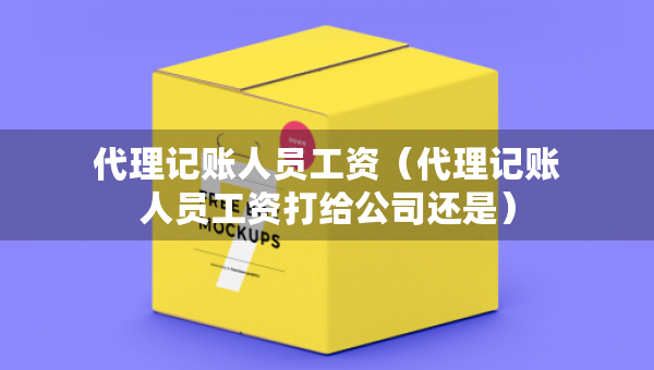 代理記賬人員工資（代理記賬人員工資打給公司還是）