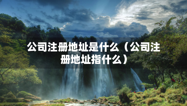 公司注冊地址是什么（公司注冊地址指什么）