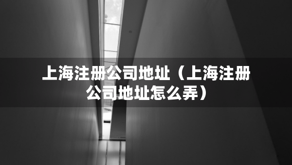 上海注冊(cè)公司地址（上海注冊(cè)公司地址怎么弄）