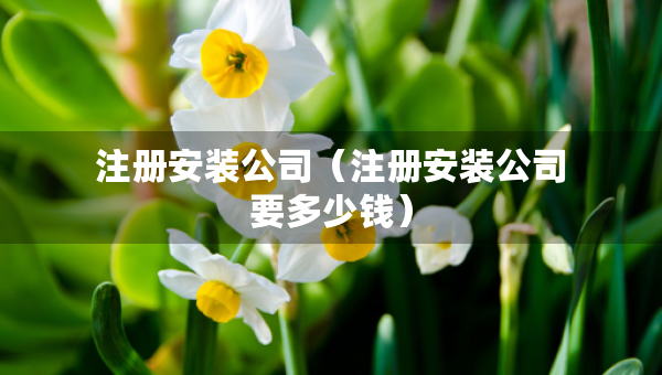 注冊安裝公司（注冊安裝公司要多少錢）