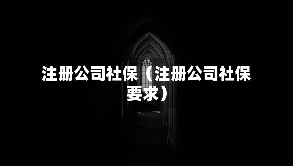 注冊(cè)公司社保（注冊(cè)公司社保要求）