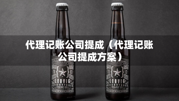 代理記賬公司提成（代理記賬公司提成方案）