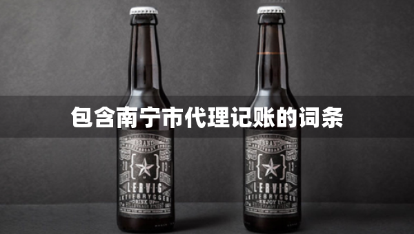 包含南寧市代理記賬的詞條
