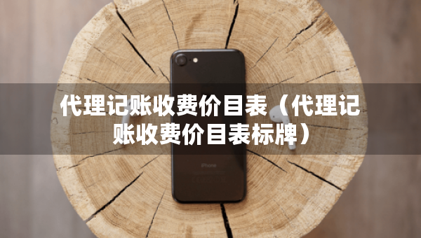 代理記賬收費價目表（代理記賬收費價目表標牌）