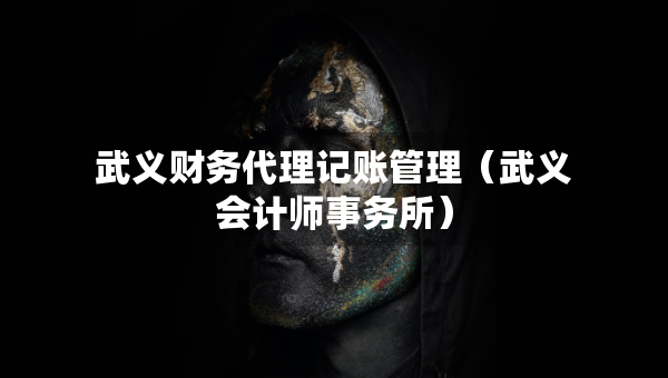 武義財務代理記賬管理（武義會計師事務所）