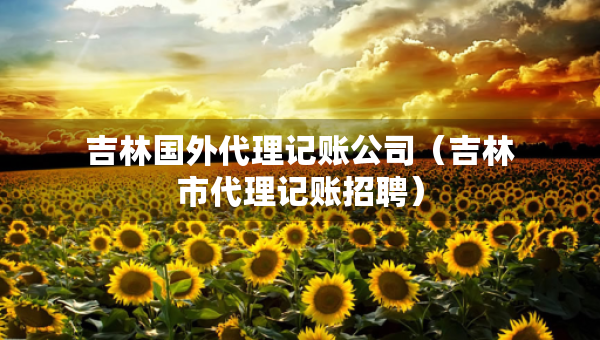 吉林國外代理記賬公司（吉林市代理記賬招聘）