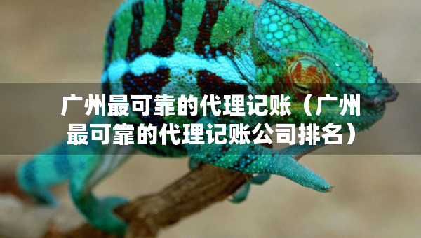 廣州最可靠的代理記賬（廣州最可靠的代理記賬公司排名）