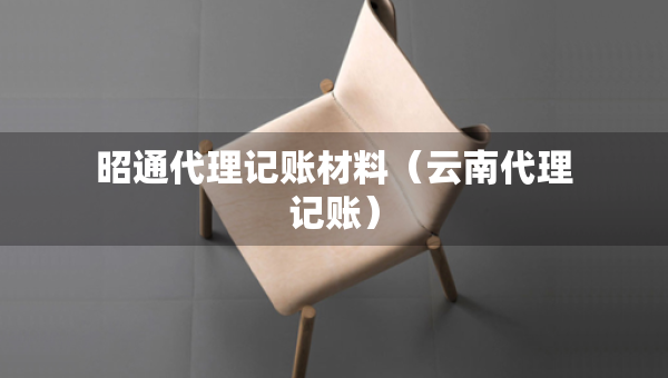 昭通代理記賬材料（云南代理記賬）