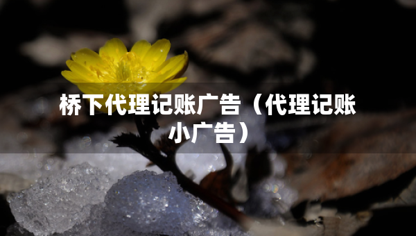 橋下代理記賬廣告（代理記賬小廣告）