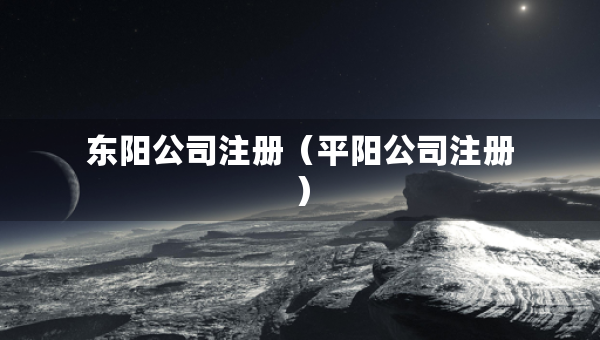 東陽公司注冊（平陽公司注冊）