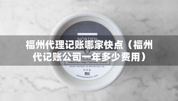 福州代理記賬哪家快點(diǎn)（福州代記賬公司一年多少費(fèi)用）
