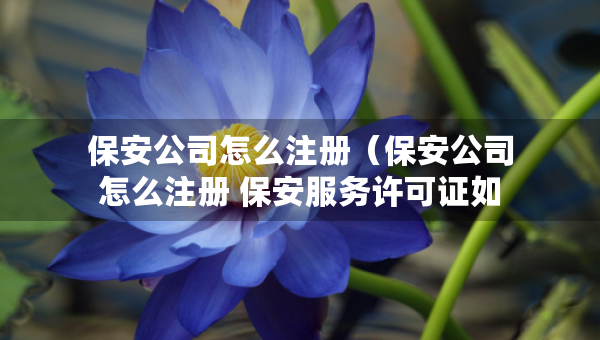 保安公司怎么注冊（保安公司怎么注冊 保安服務(wù)許可證如何辦理）