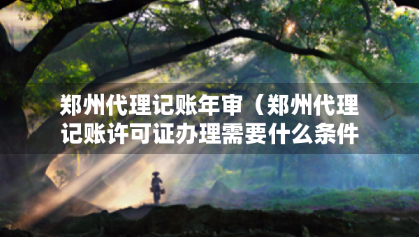 鄭州代理記賬年審（鄭州代理記賬許可證辦理需要什么條件）