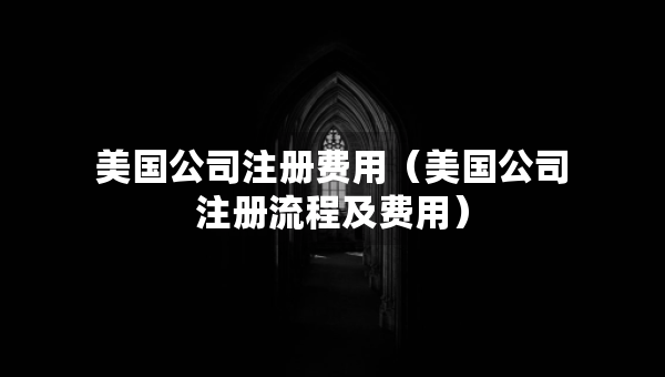 美國公司注冊費用（美國公司注冊流程及費用）
