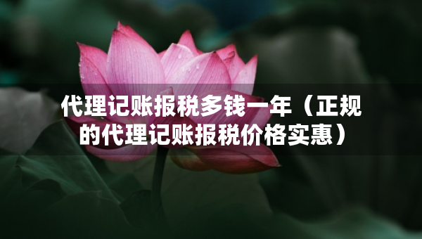 代理記賬報(bào)稅多錢一年（正規(guī)的代理記賬報(bào)稅價(jià)格實(shí)惠）