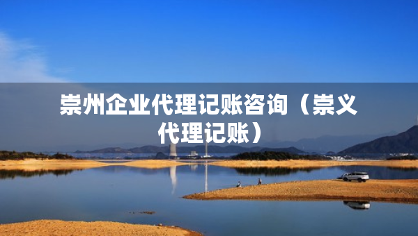 崇州企業(yè)代理記賬咨詢（崇義代理記賬）