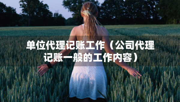 單位代理記賬工作（公司代理記賬一般的工作內(nèi)容）