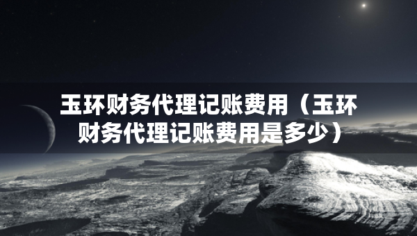 玉環(huán)財務代理記賬費用（玉環(huán)財務代理記賬費用是多少）