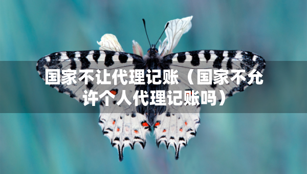 國家不讓代理記賬（國家不允許個人代理記賬嗎）