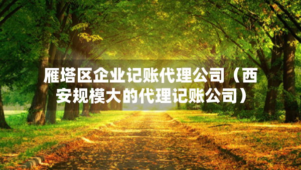 雁塔區(qū)企業(yè)記賬代理公司（西安規(guī)模大的代理記賬公司）