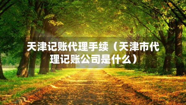 天津記賬代理手續(xù)（天津市代理記賬公司是什么）