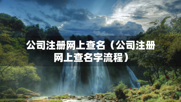 公司注冊網(wǎng)上查名（公司注冊網(wǎng)上查名字流程）