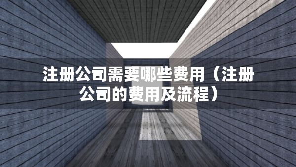 注冊公司需要哪些費用（注冊公司的費用及流程）