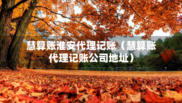 慧算賬淮安代理記賬（慧算賬代理記賬公司地址）