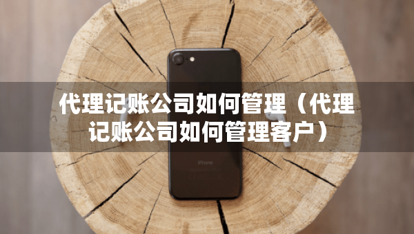 代理記賬公司如何管理（代理記賬公司如何管理客戶）