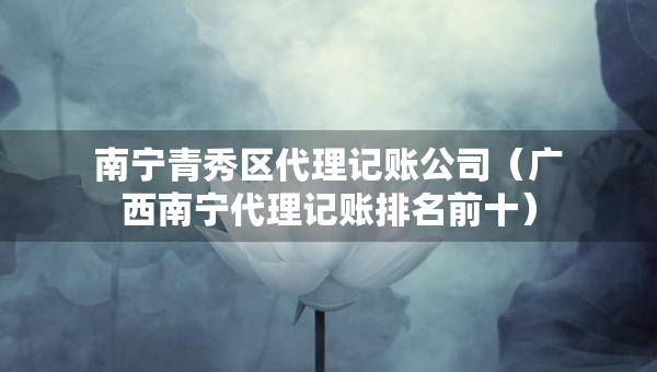 南寧青秀區(qū)代理記賬公司（廣西南寧代理記賬排名前十）